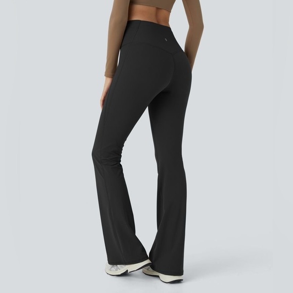 High Waisted Tummy Control Shaping Yoga UltraSculpt Flare Leggings - Picture 2 of 5